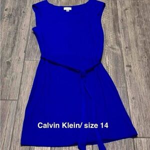 Calvin Klein Women's Vibrant Blue Mini Dress